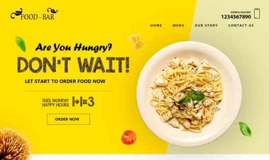 Elegant Food Restaurant Website