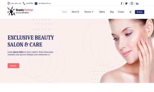 Chic Beauty Salon Web Design